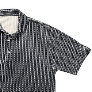 Turtleson Teardrop Print Golf Polo Men's Medium Navy White Four Seasons Orlando